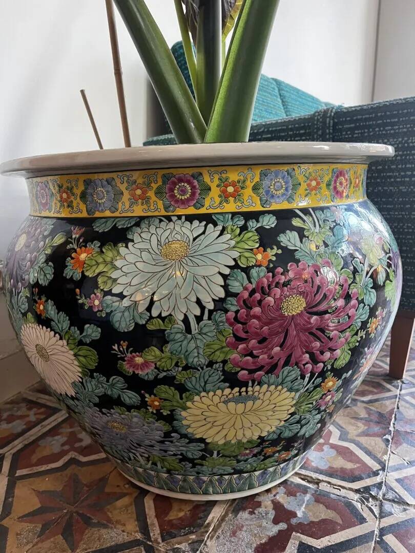 Pot de fleurs XXL asiatique