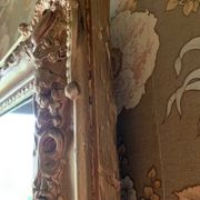 Antique gilded flower mirror, restoration