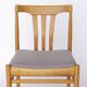 4 chaises de salle à manger en hêtre et tissu, Allemagne années 1960