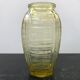 Old vase art de glass vintage yellow mould