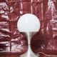 Lampe à poser XXL, Space age en aluminium brossé et opaline, 1970