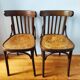 4 mismatched vintage bistro chairs