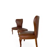 Set of the side chairs and stool for leg, 1950s.