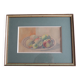 Framed watercolor - Still life with fruit (signed Lenot, 1945)