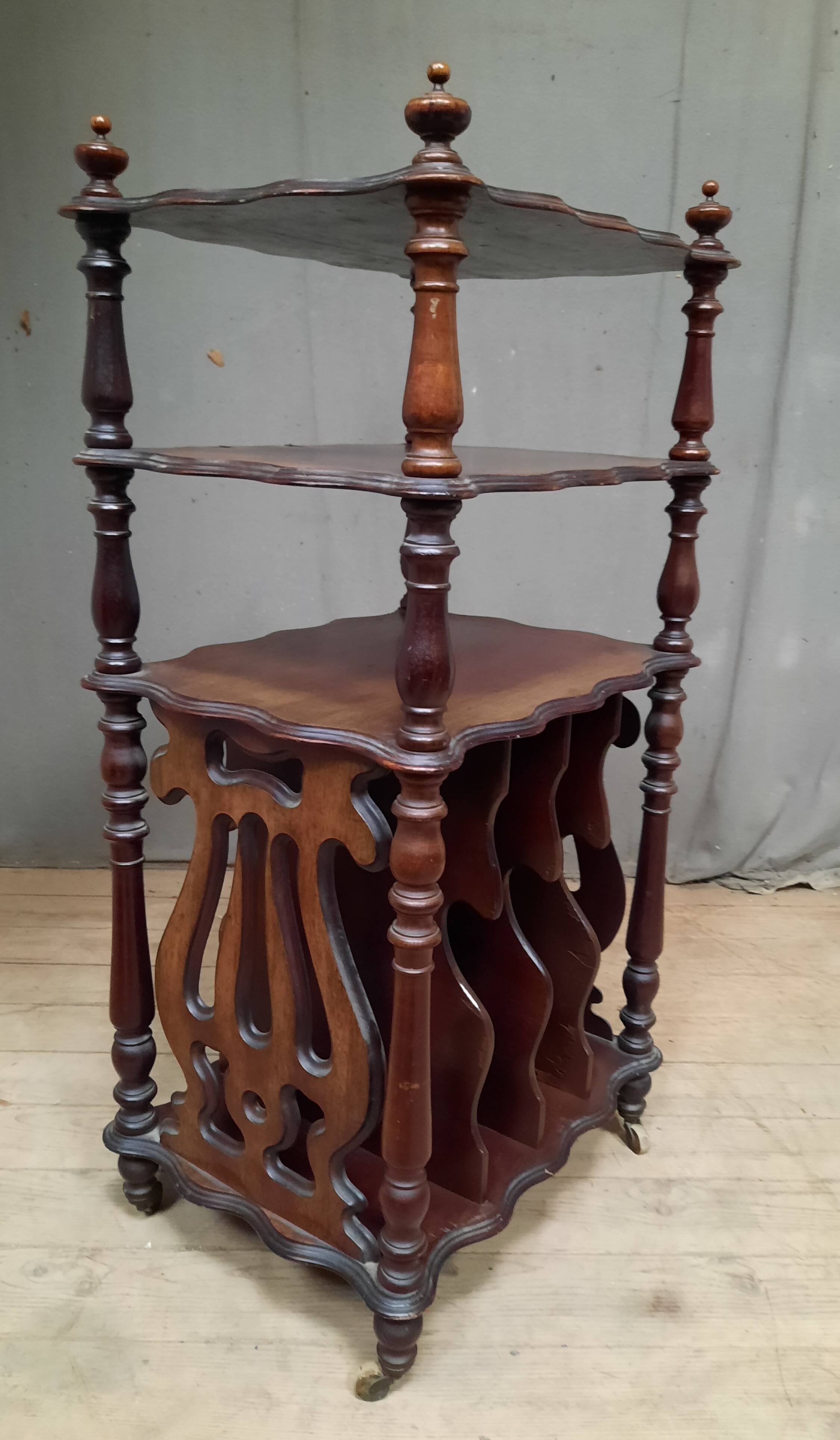 Music cabinet on casters