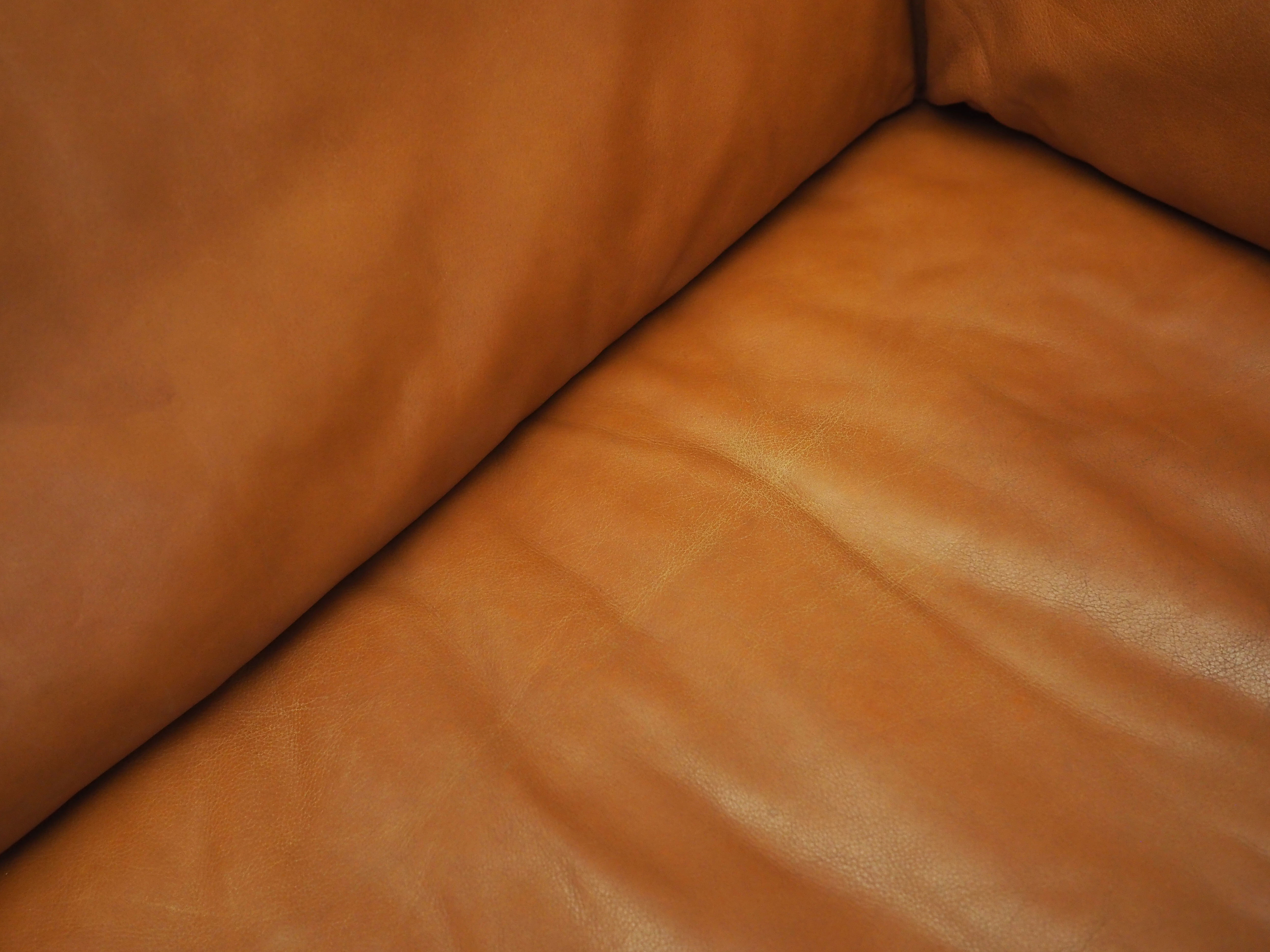 Leather sofa, danish design, 1960s, production: denmark