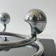 2 patères en bakélite, verre fumé et chrome attribués à Willy Rizzo