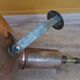 Old brass boat headlight with Holophane interior glass