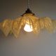 Suspension et son opaline clichy couleur  paille / blanc