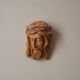 Christ in olive wood sculpture head face handcrafted decoration religious campaign