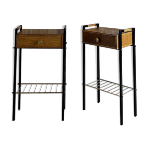 Paire de chevets mid-century modern
