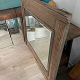 Wooded beveled mirror 85x97cm