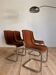Set of 4 vintage chairs with chrome legs.