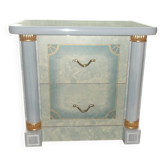 Table de chevet bleue