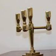 Vintage Candelabra with Four Arms in Swedish Brass from Gusum