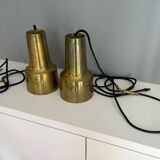 2 suspensions en laiton, Suède années 50-60