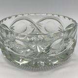FRUIT CUTTER, SALAD BOWL in Solid CRYSTAL decorated with Hand-Cut PATTERNS