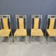 Vintage brass dining chairs by Belgochrom, 1970s