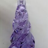 Sèvres crystal lamp signed Torsade purple foot