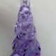 Sèvres crystal lamp signed Torsade purple foot