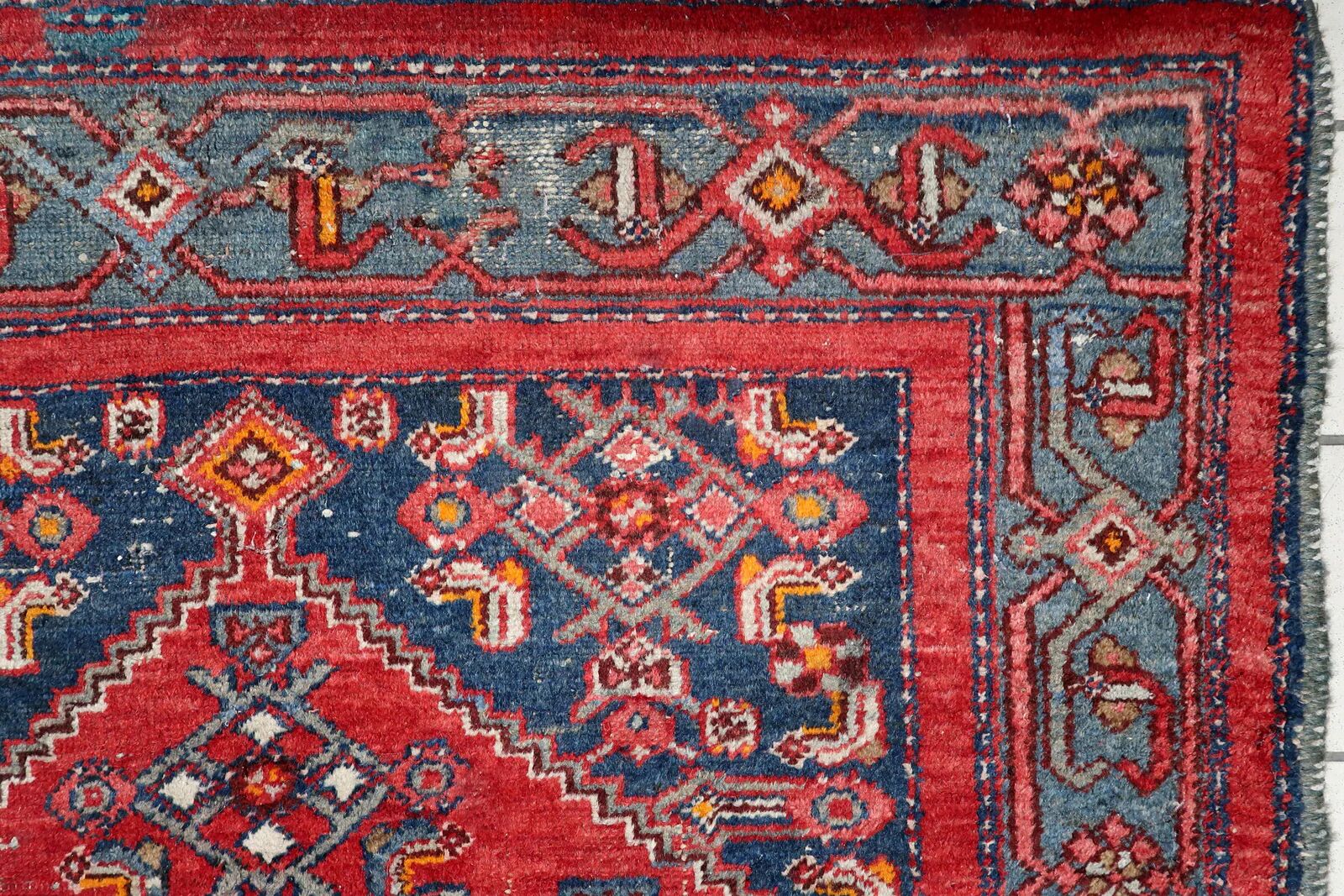 Antique Persian Hamadan handmade rug 129 x 203 cm 1920s - 1C1224