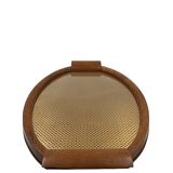 Mid-century wood and brass tray, Italy 1950s