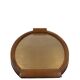 Mid-century wood and brass tray, Italy 1950s