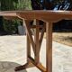 Petite table vigneronne ronde rabatable
