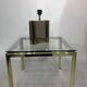 Lampe de table miroir en laiton années 1970 Vintage Hollywood Regency