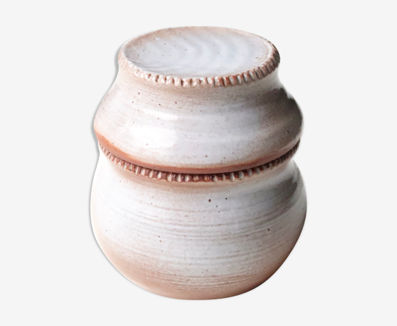 Pot à beurre en grès de Jeanne et Norbert Pierlot, années 60