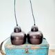 Lot de 2 suspensions métal couleur cuivre