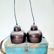 Lot de 2 suspensions métal couleur cuivre