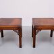 Drexel Chippendale pair Mahogany Sofa Tables 1970s USA