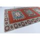 Vintage Turkish Hand-Knotted Wool Cotton Red Runner 110x193