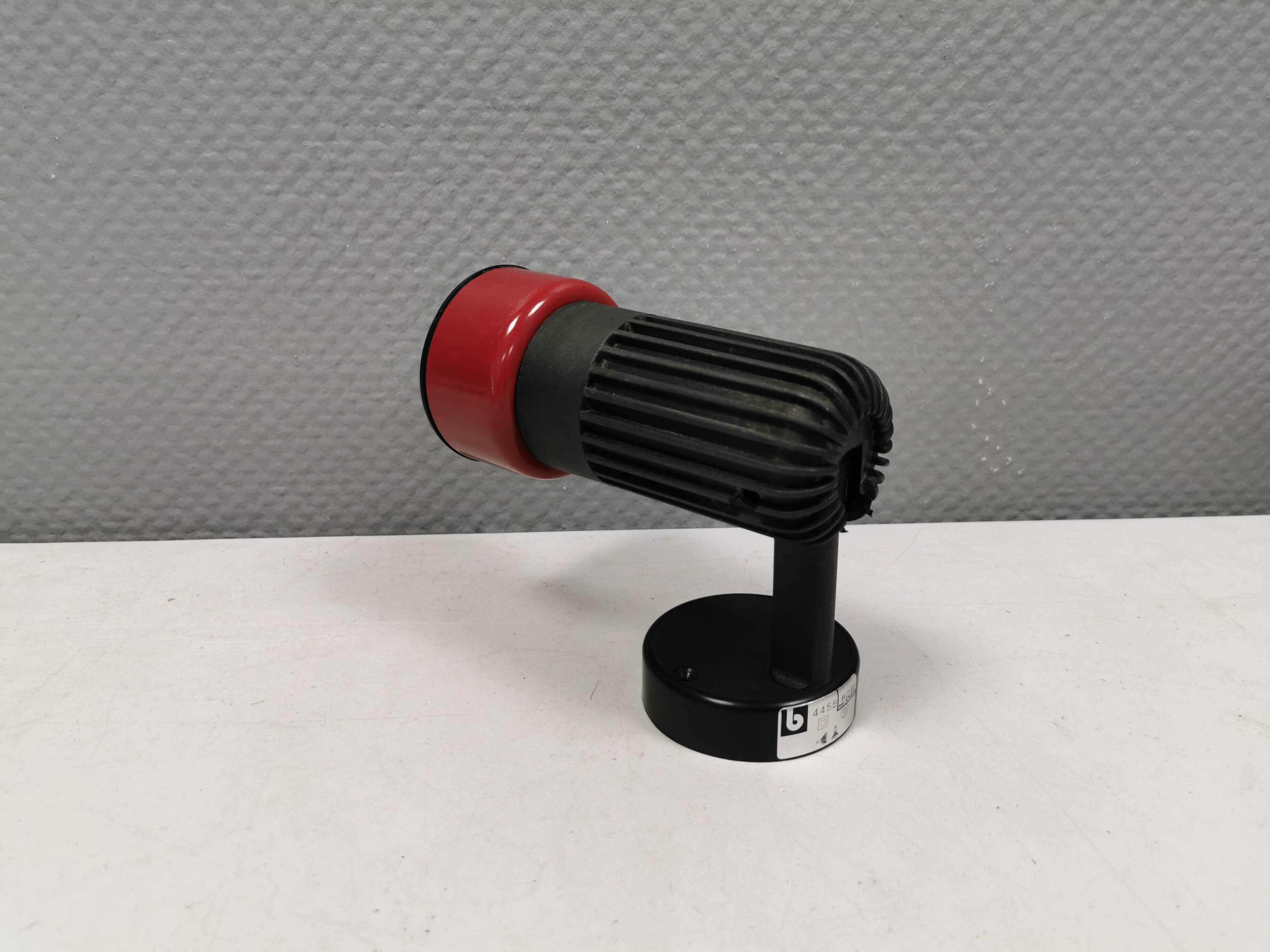 Small vintage wall lamp in hard pressed black and red plastic