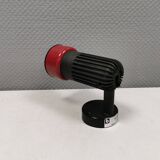 Small vintage wall lamp in hard pressed black and red plastic