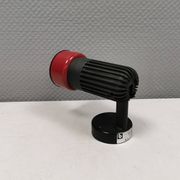 Small vintage wall lamp in hard pressed black and red plastic