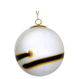 Vistosi Globe verre murano bicolore , Italie 1980