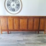 Low buffet in renovated solid cherry wood – Revisited Louis XV style – 250 cm
