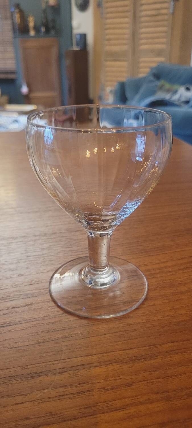 Set of 12 antique stemmed glasses