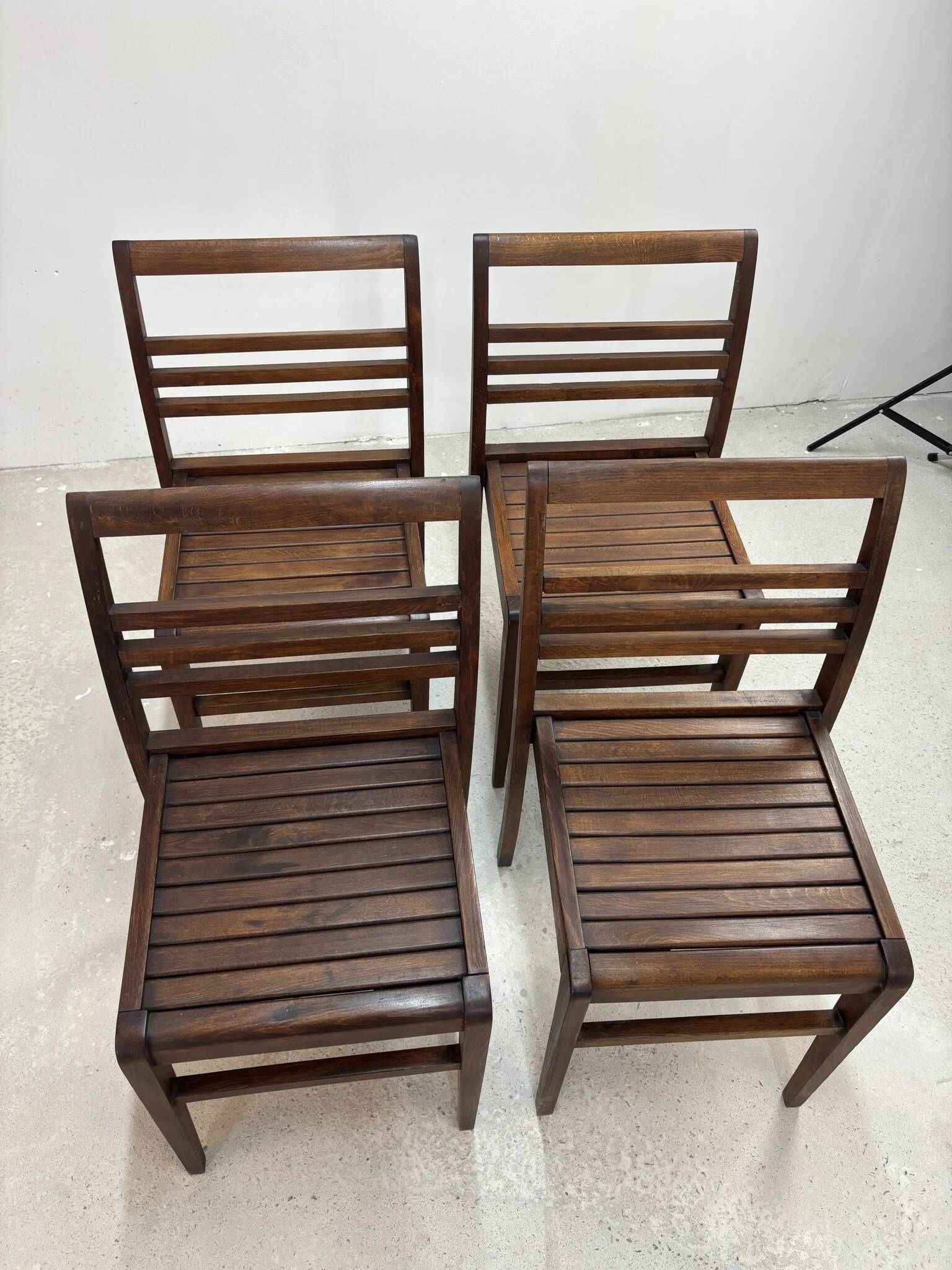 Four chairs from the Reconstruction design by René Gabriel, model 103.