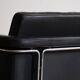 Horst Brüning Model 6912 two seater sofa in black leather for Kill International, Germany 1967