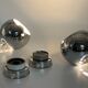 60s lamp set Reggiani Eyeball  chromed globe wall lamps - space age desk lamps