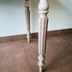 Table en bois bureau patine grise