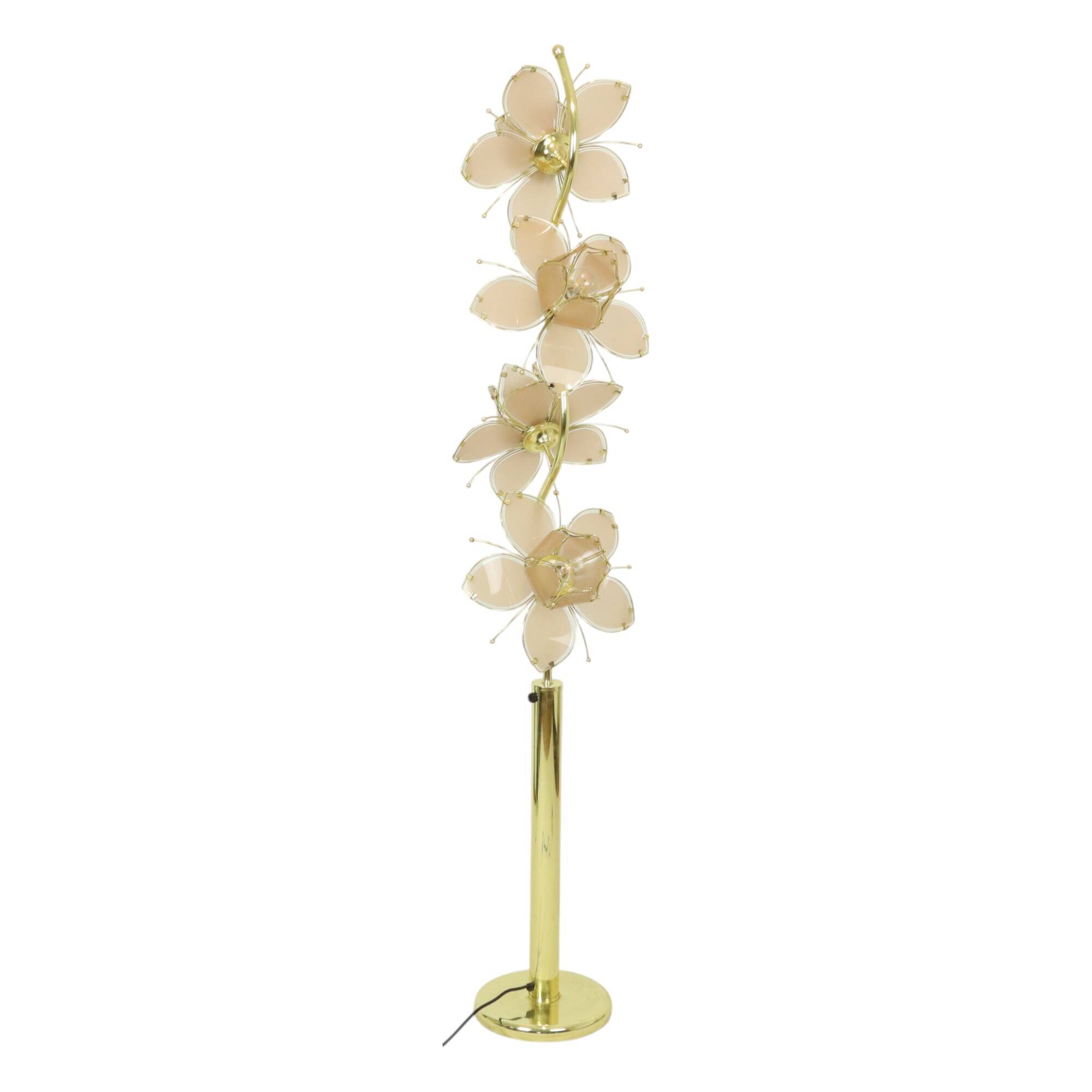 Italian Lotus Lamp XL Floor Lamp Hollywood Regency 190cm