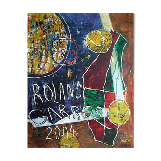 Official poster Roland Garros 2004 by Daniel Humair