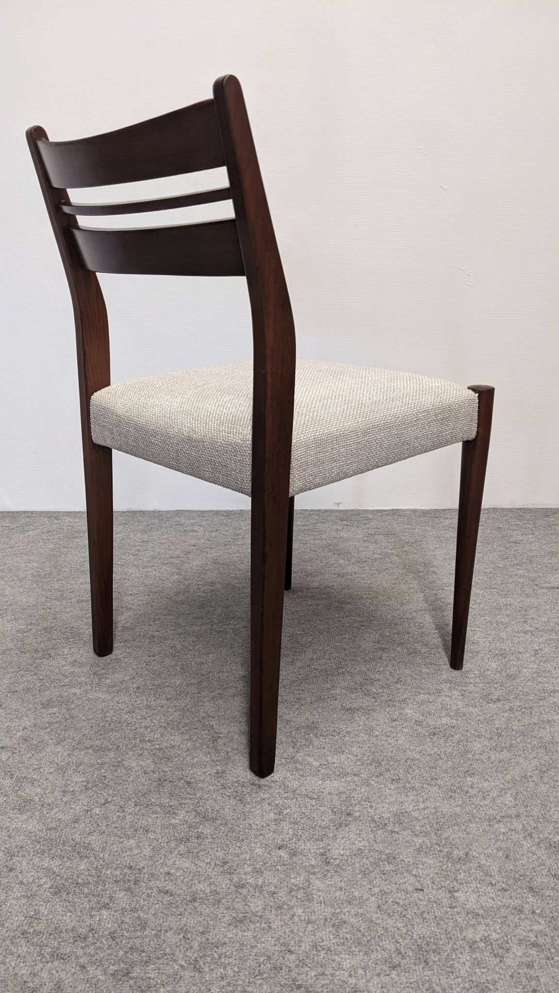 Set of 4 Scandinavian style teak chairs, France circa 1970.
