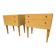 Pair of Scandinavian oak bedside tables from the 1960s.