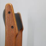 1960s Set Of 6 Teak Dining Chairs in Leatherette , Denmark