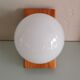 White opaline opaline wall lamp Scandinavian style / vintage 60s-70s